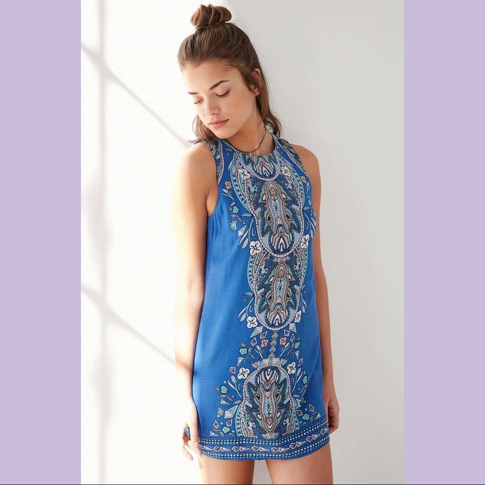 Urban Outfitters Ecoté Guinevere Blue Frock Dress